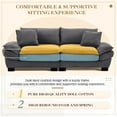 thumbnail image 5 of Lunale 80"L Corduroy Deep Seat Sofa, Upholstered 3-Seater Sleeper Couch for Living Room, Gray, 5 of 8