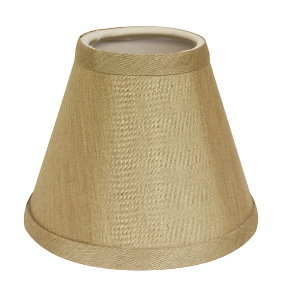 Slant Hardback Chandelier Lampshade with Flame Clip, Tan (Set of 6)