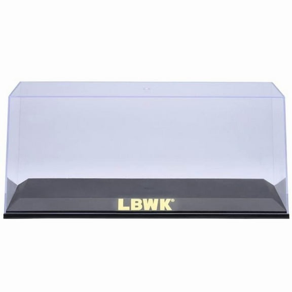 Collectible Display Show Case with Black Plastic Base and Gold "LBWK" Logo for 1/18-1/24 Scale Model Cars by Autoart