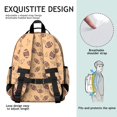 thumbnail image 5 of Football Leopard Spot White Pattern Cute School Backpack Bag for School with Padded Back and Adjustable Shoulder Straps 15.25"x11.5"x5.25", 5 of 5
