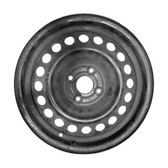 KAI 15 X 6 Reconditioned OEM Steel Wheel, All Painted Black, Fits 2019-2019 Honda Fit