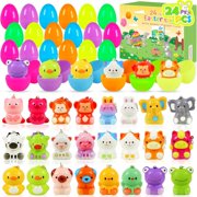 Mother's Day Summer Gift Favour 24 Pack Prefilled Eggs with Slow Squishy Toys Eggs Filled for Egg Hunt Stuffers Party