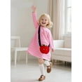 thumbnail image 3 of Bellafa Toldler Girls Cotton Long Sleeve Casual Cartoon Appliques Striped Jersey Dress Kids Pink Tunic Party Dresses 2-7 Years, 3 of 9