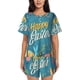 thumbnail image 1 of Fotbe Happy Easter Conjunto de Pijama Estampado para Mujer, 2 Piezas, Ropa de Dormir con Camiseta de Manga Corta y Shorts Suaves-Large, 1 of 6