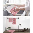 thumbnail image 5 of Easter Bunny Kitchen Dish Towels for Drying Dishes Set of 2, Colorful Eggs Spring Leaves Farm Pink Stripes Waffle Weave Microfiber Hand Tea Bathroom Towels Quick Dry & Absorbent Towel 15.7x23.6, 5 of 7