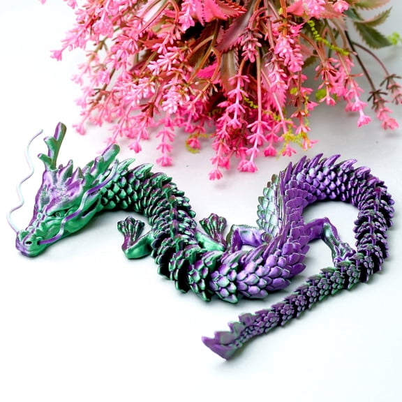 3D Printed dragon,Flexible Joint Animal lacertid Figurines,Realistic Eyes, Home Office Decor,Fidget Toy for Adults Teens Boy Festival Gifts