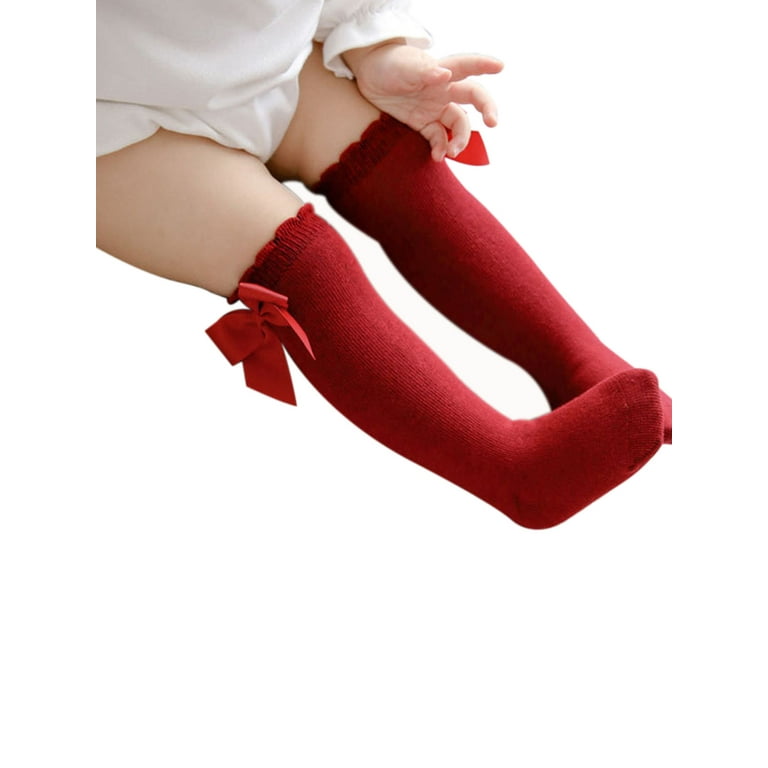 3 Pairs Kids' Over Knee Soft Breathable Tube Socks For Spring/autumn/winter