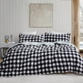 thumbnail image 3 of Coma Inducer Ah, Yes The Scottish Winter - ® Oversized Comforter Set - Black Gray White Tartan Plaid Queen, 3 of 5