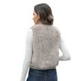 thumbnail image 6 of ieFashion Womens Faux Fur Cropped Coats Long Sleeve Open Front Cardigan Top Fluffy Warm Outwear,Gray,M, 6 of 7
