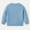thumbnail image 7 of CYRBOKO Toddler Boys Pullover Sweaters, Crew Neck Long Sleeve Cotton Winter Kids Clothig Blue Size 4 T, 7 of 7