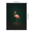 thumbnail image 5 of Kate and Laurel Framed Canvas Wall Art Print Flamingo Side View Rich Green Backdrop by The Creative Bunch Studio, 18 x 24 Sylvie Beaded Black Frame, Modern Contemporary, Animal Art for Wall Decor, 5 of 8