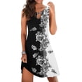 thumbnail image 1 of WILLBEST Vestidos Casuales para Mujer Vestido Suelto de Verano para Mujer, sin Mangas, Estampado Floral, Cuello En V, Ahuecado, Informal, para Playa, Minivestido XXXGrande, 1 of 3