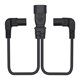 thumbnail image 5 of Cable de alimentación IEC320-C14 macho a 2x IEC320-C13 hembra, cable adaptador de corriente, transmisión estable negra, repuesto de piezas de repuesto Sunnimix Cable de extensión de alimentación, 5 of 6