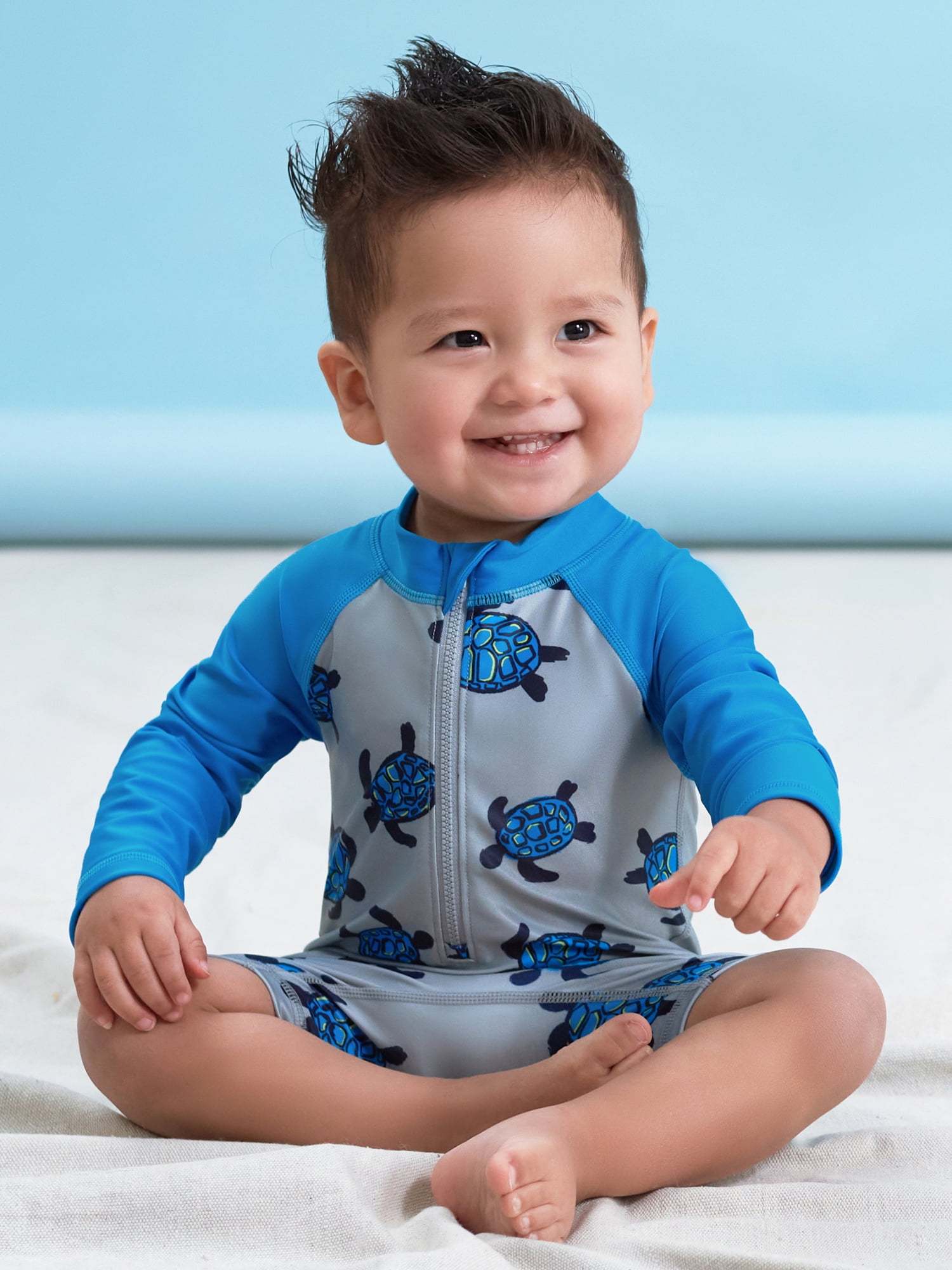 Gerber Baby and Toddler Boy 1-Piece Long Sleeve Swimsuit Rash