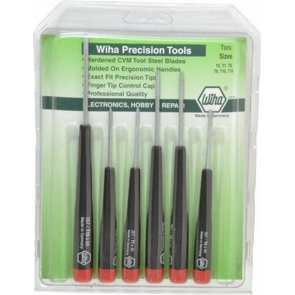 Wiha Tools Torx Precision Screwdriver Sets, Torx, 6 Piece