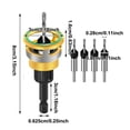 thumbnail image 3 of SIfdSeng Two Flute Counterbore with Depth Stop 4PCS High Speed Steel Drill Bits Adjustable Collar for Metal Aluminum, 3 of 6