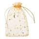 thumbnail image 1 of Bolsa de organza Uxcell, bolsas de malla transparente con estrellas y luna, bolsas de regalo con cordón, bolsas de fiesta al por mayor, fundas para joyas doradas de 5" x 7", 1 of 6