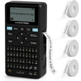 thumbnail image 1 of E11 Bluetooth Label Maker Machine with 4 Tapes, Support Keyboard & App with 40 Fonts and 450+ Icons, Rechargeable Inkless Labeler for Home, Kitchen, Office, School, Organization, Black, 1 of 8
