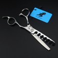 thumbnail image 2 of 6 Inch Double Edged Hair Salon Stylist Barbers Thinning Shears Scissors Professional Barbers Thinning Scissors NE, 2 of 6