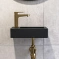 thumbnail image 2 of Liberty Ceramic Rectangular Handmade Wall Mounted Vessel Bathroom Sink in Black, 2 of 4