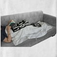 thumbnail image 6 of YOLO Soft Flannel Fleece Throw Blanket, Modern Popular Phrase Motto of the Internet Generation Inspirational Lettering, Cozy Plush for Indoor and Outdoor Use, 70" x 90", Black and White, by Ambesonne, 6 of 6