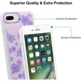 thumbnail image 3 of Case for iPhone 7 Plus/iPhone 8 Plus, Purple Flower Floral Design Full Body Slim Soft Protective Case Shockproof TPU Bumper Cover for iPhone 7 Plus/iPhone 8 Plus (5.5 inch), Purple, 3 of 13