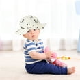 thumbnail image 3 of Cenuakty Baby Summer Bucket Hat, Sun Protection Infant Wide Brim Fisherman Hat with Chin Strap, 3 of 9