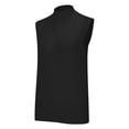 thumbnail image 5 of ManxiVoo Women Autumn Round Neck Check Pocket Short Sleeved Knitted Sweater Cropped Pullover Slim Sleeveless Turtleneck for Base Layer Comfort XL Size Black, 5 of 9