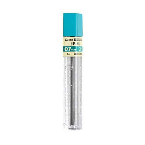 3 PACK: Pentel Super Hi-Polymer Lead Refill, 0.7mm Medium, 2H, 12 Pieces of Lead per Tube