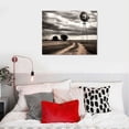 thumbnail image 4 of Nawypu  Farmhouse Landscape Picture Wall Decor Countryside Windmill Barn Picture Wall Art Canvas Prints Framed Black and White, 4 of 4