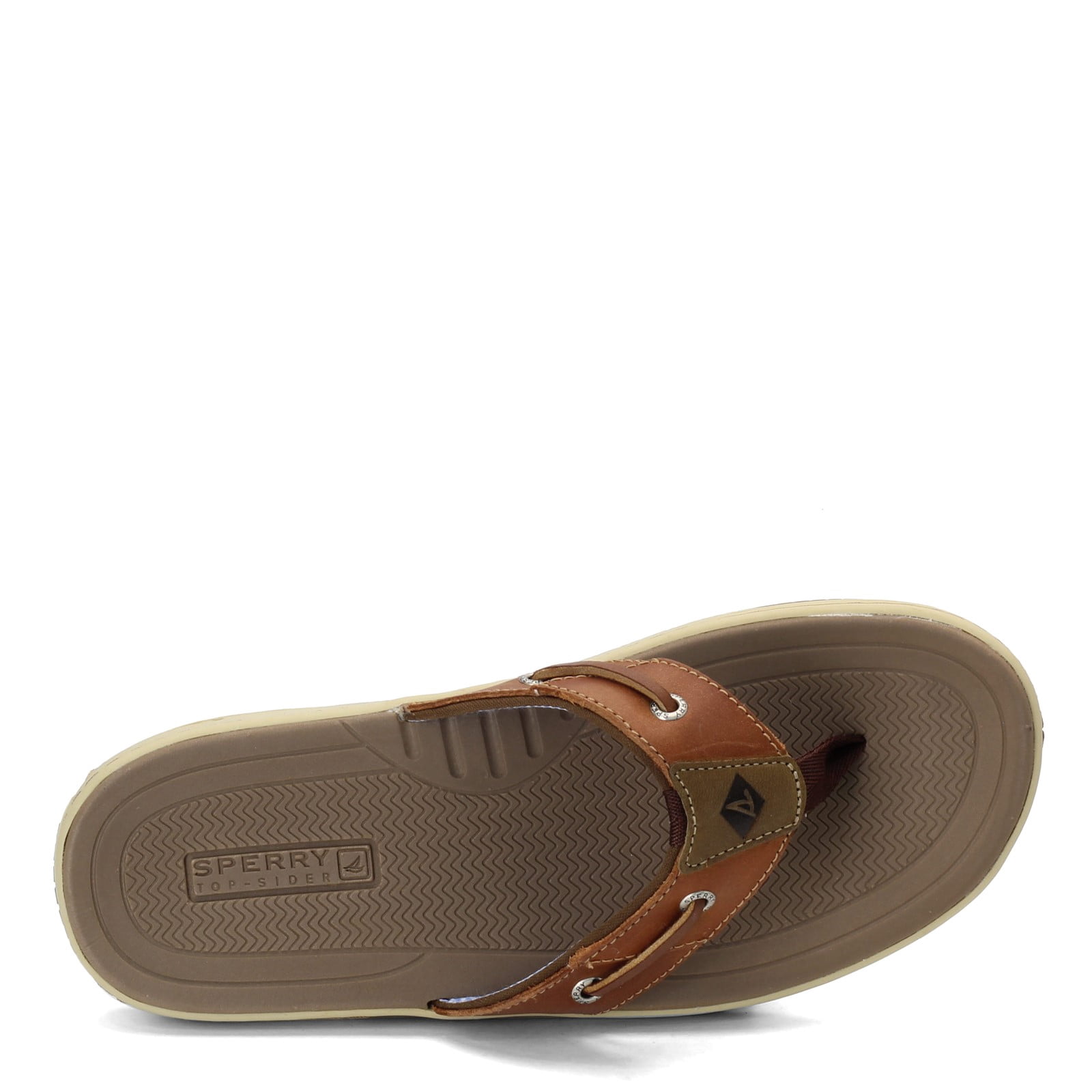 Sperry Men's Baitfish Thong Sandal - Leather Upper With Wave-Siping Traction