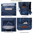 thumbnail image 6 of WITZMAN Travel Backpack for Men Large Canvas Backpack Luggage Carry on Duffel Bag A519-1 Blue, 6 of 9