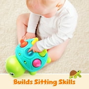 Vanmor Musical Crawling Turtle Baby Toy – Light-Up Tummy Time & Sensory Development Crawler with Breathing Night Light, Soothing Sounds, and Teether – Ideal Gift for Infants 6-12 Months & 1-2-3 Year