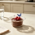 thumbnail image 6 of Ruffled Rim Clear Glass Dessert Bowl,Butterfly Decor Fruit Salad Ice Cream Cup,Vertical Stripe Transparent Glass Bowl for Yogurt Pudding Parfait,Home Breakfast Dessert Blue, 6 of 6
