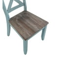 thumbnail image 7 of Coast to Coast Imports Bar Harbor Blue Crossback Wood Dining Chairs - Set of 2, 7 of 7