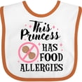 thumbnail image 3 of Inktastic This Princess Has Food Allergies with Peanut Girls Baby Bib, 3 of 4
