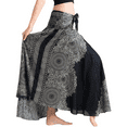 thumbnail image 2 of SOMER Skirts for Women Maxi Skirts High Waisted Boho Floral Printed Causal Skirt Flowing Long Skirt Black, 2 of 6