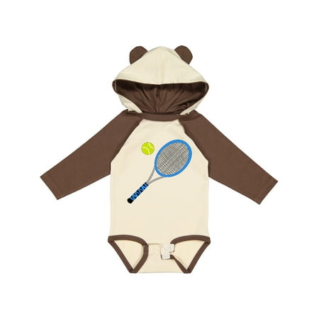 

Inktastic Blue Tennis Racket and Ball Gift Baby Boy or Baby Girl Long Sleeve Bodysuit