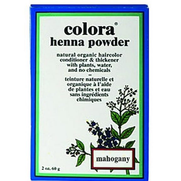 Colora Henna Powder Hair Color Mahogany 2oz (2 Pack)