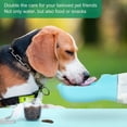 thumbnail image 2 of Botellas de agua para perros, botella de agua portátil para perros, dispensador de agua para perros a prueba de fugas de 550 ml con recipiente para comida de 100 ml, botella de agua de viaje para perr, 2 of 5