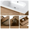 thumbnail image 4 of 30" Bathroom Vanity with Sink Set, Wall Mounted Floating Bathroom Vanities with Adjustable Shelf and Storage Drawers Vanity and Sink Combo, Bathroom Storage Combo Cabinet for Small Space, Natural, 4 of 9