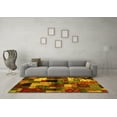 thumbnail image 3 of Ahgly Company Machine Washable Indoor Rectangle Abstract Yellow Contemporary Area Rugs, 6' x 9', 3 of 4