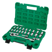 SK 1/2 Green Finish Mechanic Tool Set, 23 Piece, 23 Pack