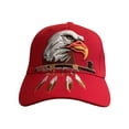 thumbnail image 2 of Gravity Threads Chapeau de Baseball Ajustable Native Pride - Tomahawk Eagle - Rouge, 2 of 2
