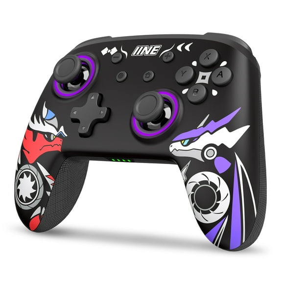 IINE Wireless Game Controller for Nintendo Switch,Support Amiibo Can Wake up Console,Scarlet &Violet Color