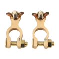 thumbnail image 1 of Conector de terminal de batería de coche, abrazaderas de terminal positivo y negativo, 1 par, cobre de liberación rápida premium, accesorio práctico, 1 of 8