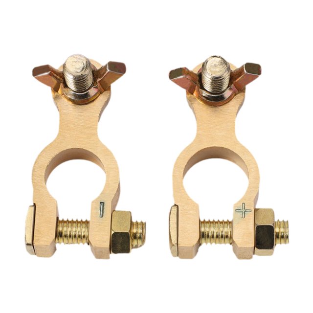 Conector de terminal de batería de coche, abrazaderas de terminal positivo y negativo, 1 par, cobre de liberación rápida premium, accesorio práctico