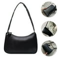 thumbnail image 4 of HERFIER 1Pc Fashionable Shoulder Bag Simple PU Shoulder Bag Retro Chic Bag for Women 8.25x5.7x3.14in, 4 of 9