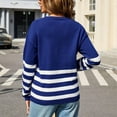 thumbnail image 7 of FDGIU Women's Chunky Knit Sweater Warm Pullover Crewneck Sweater 2025, Oversized Loose Striped Top, Casual Fall Fashion Cozy Tunic, 7 of 7