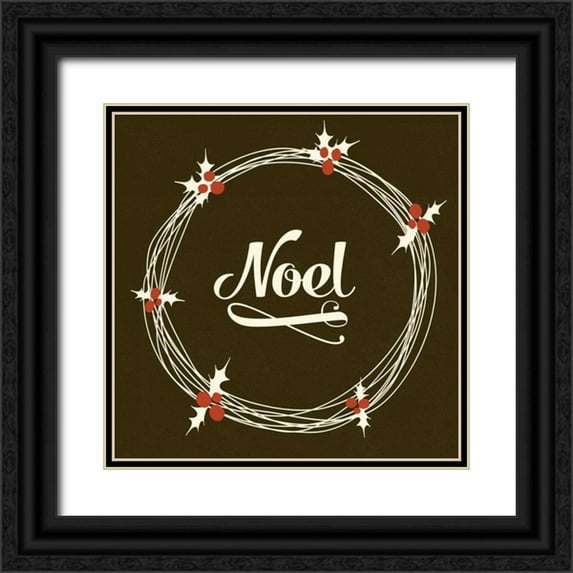 Perrenoud, Aubree 26x26 Black Ornate Wood Framed with Double Matting Museum Art Print Titled - Noel